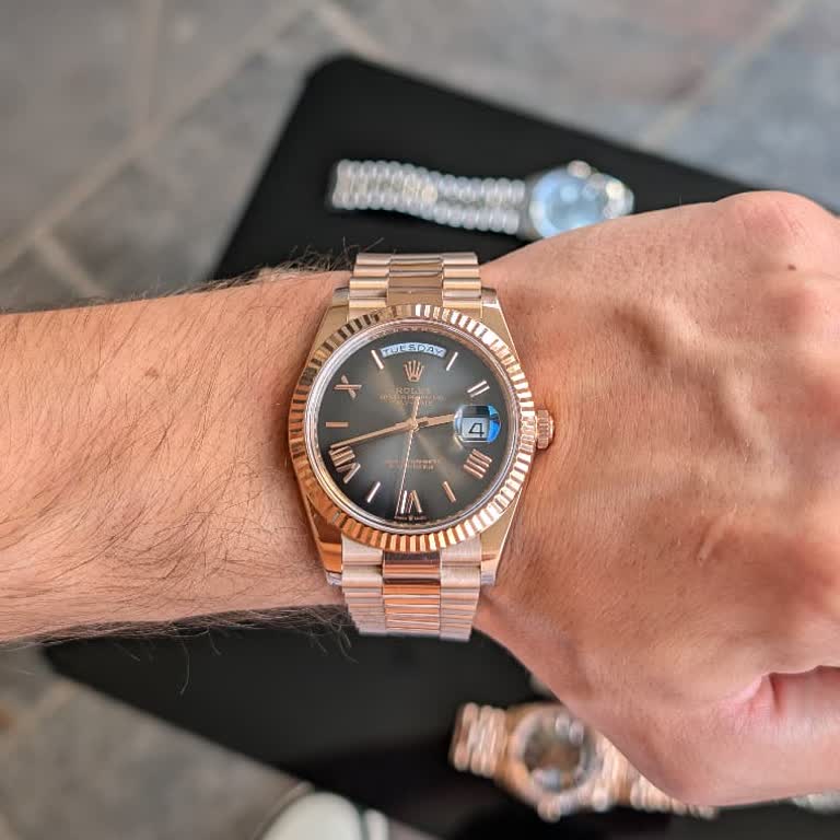 Rolex Rose Gold Day-Date 40 — Ombré